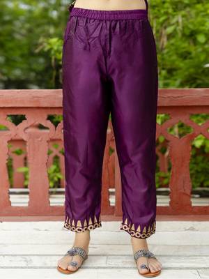 Vredevogel women's cotton silk jacquard kurta pant set with banarasi silk dupatta 4