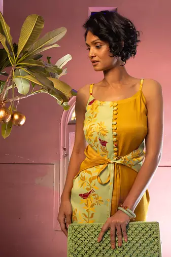 Matcha green satin long dress