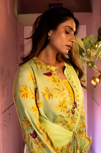 Matcha green satin long dress