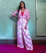 Salty pink organza co-ord set