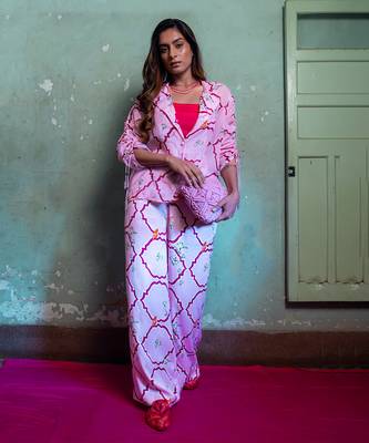 Salty pink organza co-ord set 2