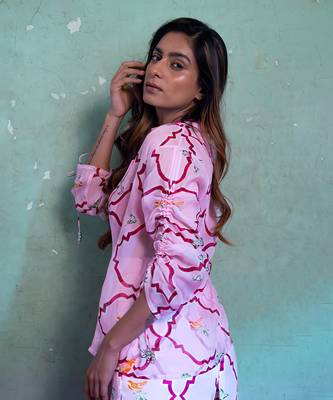 Salty pink organza co-ord set 3