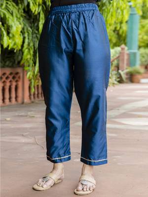 Vredevogel women's cotton silk jacquard kurta pant set with banarasi silk dupatta 4