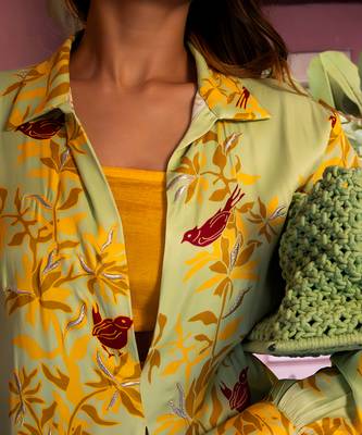 Matcha green satin kurta set 4