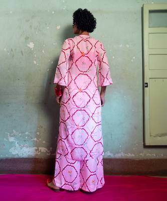 Salty pink organza kurta set 5