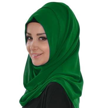 Dark Green Moroccan Kaftan With Sun-proof hijab 4