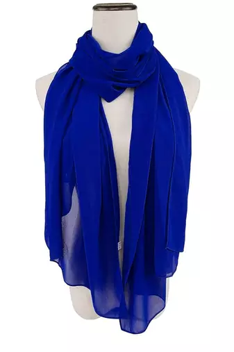 Royal blue color full sleeves Handmade Moroccan Kaftan with Sun-proof hijab