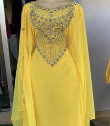 SALE New Handcrafted Zari Stone Bedded work Stitched Kaftan Party Wedding Dresses MS 321
