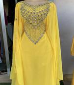 SALE New Handcrafted Zari Stone Bedded work Stitched Kaftan Party Wedding Dresses MS 321