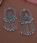 Silver color oxidised earrings