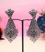 Silver color oxidised earrings