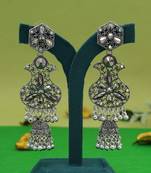 Silver color oxidised earrings