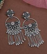 Silver color oxidised earrings