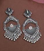 Silver color oxidised earrings