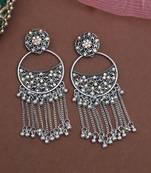 Silver color oxidised earrings