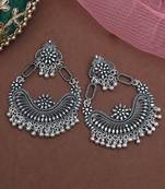 Silver color oxidised earrings