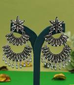 Silver color oxidised earrings