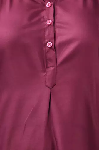 Magenta solid rayon pathani kurta