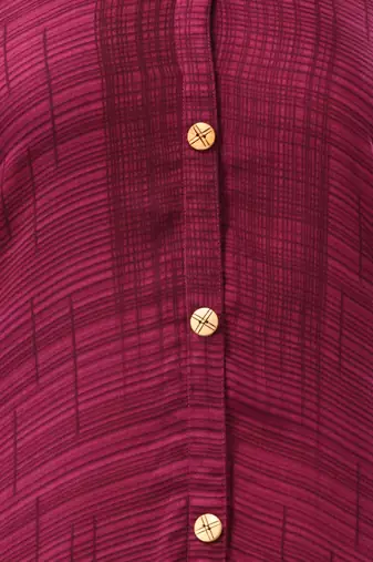 Magenta rayon solid a-line kurta
