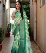  Dola Silk Digital Prints With Awesome Two Sides Jari Weaving Border Saree