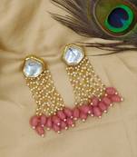 18k gold plated traditional handcrafted earring  with kundan & pearls for women er 109 pk 185
