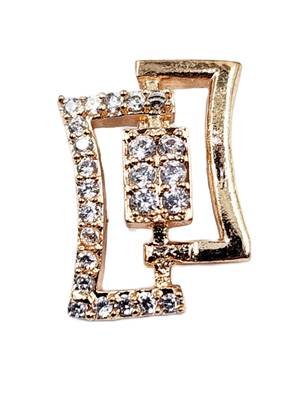 Designer designer party wear rose gold plated cz stone studded earring for women 3