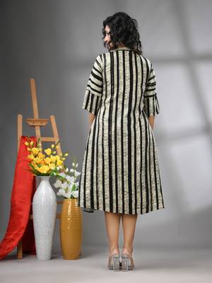 Black rayon midi dress with sequence work 3