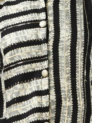 Black rayon midi dress with sequence work 4