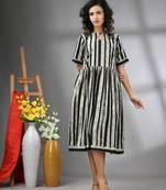 Black rayon midi dress with sequence work