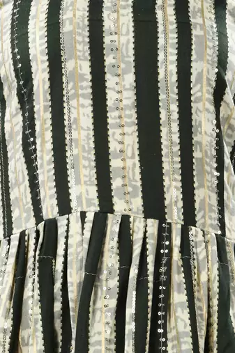 Green rayon midi dress with sequence work