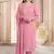 Light pink faux georgette embroidered salwar suit