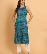 Aayumi bandhani printed rayon kurta