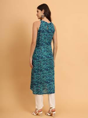 Aayumi bandhani printed rayon kurta 2