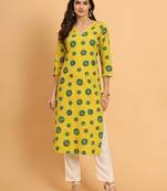 Women ethnic motifs embroidered regular kurta 