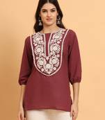 Embroidered thread work thread work kurti
