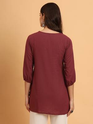 Embroidered thread work thread work kurti 2