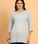 Floral printed pure rayon kurti