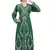 Dark Green color full sleeves Handmade Moroccan Kaftan with Sun-proof hiijab