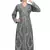 Grey color full sleeves Handmade Moroccan Kaftan with Sun-proof hiijab
