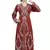 Maroon color full sleeves Handmade Moroccan Kaftan with Sun-proof hiijab