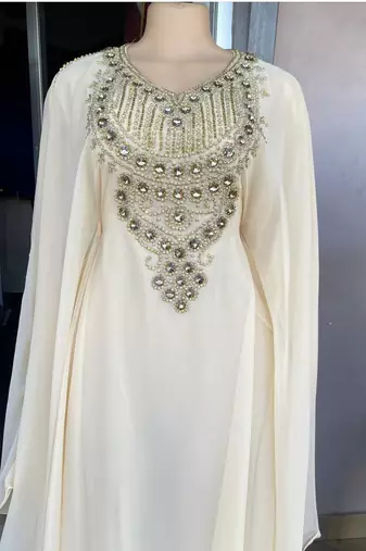 SALE New Handcrafted Zari Stone Bedded work Stitched Kaftan Party Wedding Dresses
