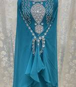 Sale New Zari Embroidered Stone Work Georgette Casual Stitched Wedding Party Wear Dress 269