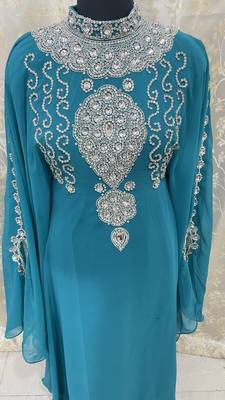 Sale New Zari Embroidered Stone Work Georgette Casual Stitched Wedding Party Wear Dress 269 4