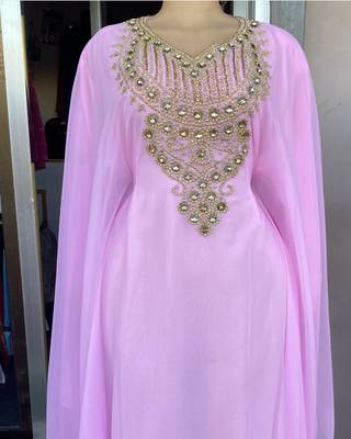 Pink Eid Kaftan for Women 1