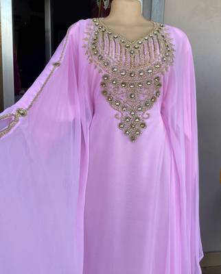 Pink Eid Kaftan for Women 2
