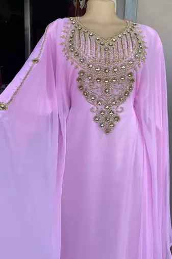 Pink Eid Kaftan for Women
