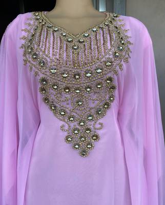 Pink Eid Kaftan for Women 3
