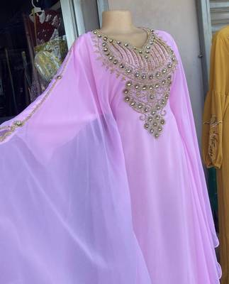 Pink Eid Kaftan for Women 4