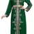 Dark Green color full sleeves Handmade Moroccan Kaftan with Sun-proof hiijab