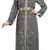 Grey color full sleeves Handmade Moroccan Kaftan with Sun-proof hiijab